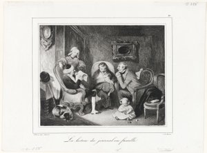 Lettura del giornale in famiglia da Honoré Victorin Daumier
