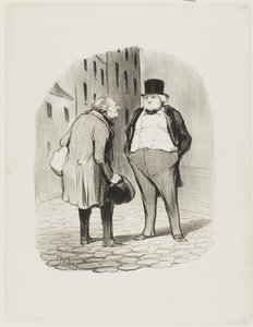 Il borghese e il suo sarto, tavola 5 da Les Bons Bourgeois da Honoré Victorin Daumier