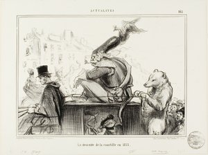 La discesa di Courtille nel 1855, tavola 165 di Actualités da Honoré Victorin Daumier