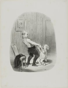 Il primo ballo, da Les Papas da Honoré Victorin Daumier