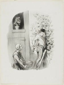 Il raccoglitore di uva, da Les Bons Bourgeois da Honoré Victorin Daumier