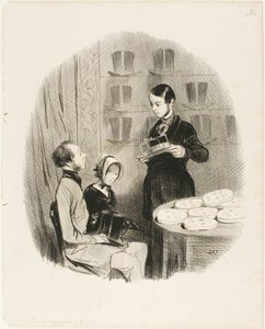 Il Jayotype. "Mr. Jay: Il signore è sposato - Il signore: Certamente, ma come diavolo fa a saperlo - Mr. Jay: Oh, il fatto che questo strumento è perfetto, che nessuna curva della testa, nessun bernoccolo sulla fronte può sfuggirgli. - Il signore: Come da Honoré Victorin Daumier