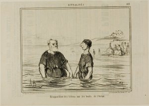 La ricomparsa dei Tritoni del mare, tavola 412 di Actualités da Honoré Victorin Daumier
