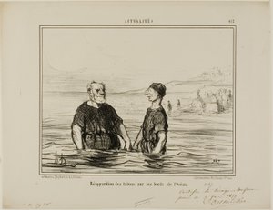 La ricomparsa dei Tritoni del mare, tavola 412 di Actualités da Honoré Victorin Daumier