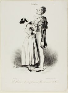 "Eccoti, mia cara.... e ora scommetto che andrai dietro ad altre ragazze....," piatto 1 di Coquetterie da Honoré Victorin Daumier