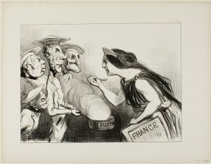 Troppi cuochi rovinano il brodo. "- Questo sa davvero di cattiva cucina", piatto 142 di Actualités da Honoré Victorin Daumier