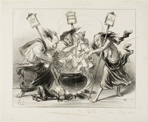 Troppi cuochi rovinano il brodo, piatto 129 di Actualités da Honoré Victorin Daumier