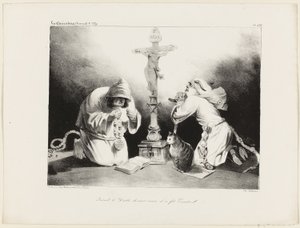 Quando il diavolo invecchiò divenne un eremita, tav. 476 da Honoré Victorin Daumier