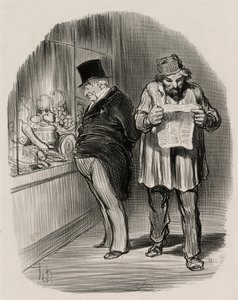 Operaio e borghese, da Les Parisiens En 1848 da Honoré Victorin Daumier