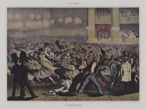 Galoppo Finale (litografia a colori) da Honore (after) Daumier