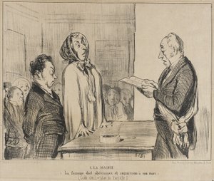 Al municipio... da Honoré Daumier