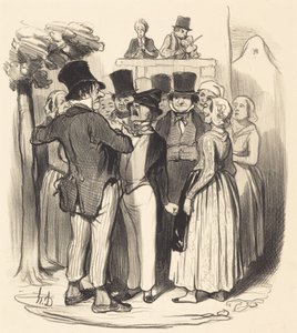 Ah! Gringalet di Parigi... verrai a far ballare... da Honoré Daumier