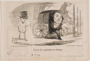 Arrivo di un deputato in una carrozza, chiamata lumaca da Honoré Daumier