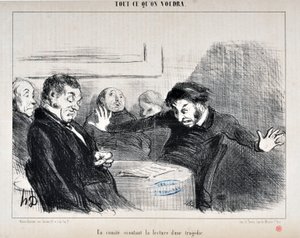 Opera di Honore Daumier (1808-1879). Charivari del 1852: Serie ALL CE QU