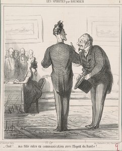 Silenzio...! Mia figlia è in comunicazione... da Honoré Daumier