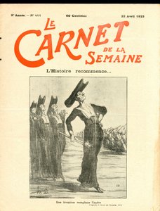 Copertina di "Le Carnet de la semaine", satirico in bianco e nero da Honoré Daumier