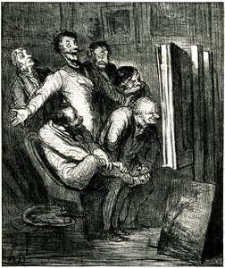 Critici davanti a un dipinto da Honore Daumier