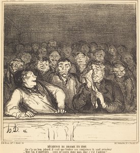 Decadenza del dramma nel 1866 da Honoré Daumier