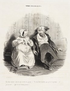 Dimmi, amore mio! Credi che sarà un maschio? da Honoré Daumier