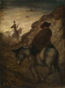 Don Chisciotte e Sancho Panza, c.1864-65 da Honoré Daumier