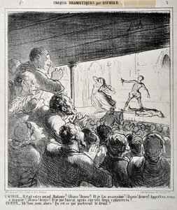 Schizzo drammatico: "Era il tuo amante, Madame..." Incisione di Honore Daumier (1808-1879) in "Le Charivari". Palais Longchamp, Museo delle Belle Arti di Marsiglia