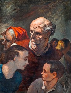 Famiglia sulle barricate 1848 - Daumier, Honoré