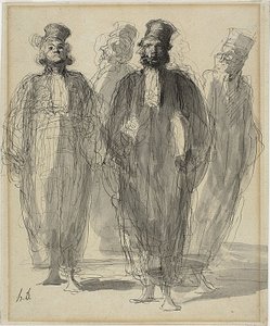 Quattro avvocati da Honoré Daumier