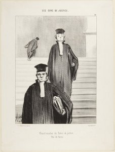 Grande scalinata del Palazzo di giustizia, vista frontale, numero 36 della serie La gente di giustizia da Honoré Daumier
