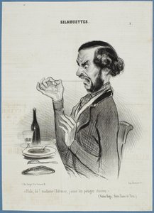 Fermi! Cameriera, preferisco le verdure ben rasate. da Honoré Daumier