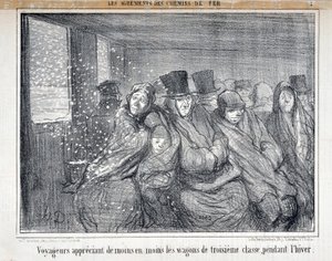 Illustrazione per la serie "Les Agrements des Chemin de fer" da Honoré Daumier