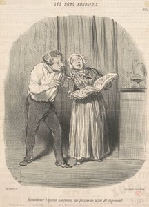 Inconveniente di sposare una donna che possiede un talento di intrattenimento da Honoré Daumier