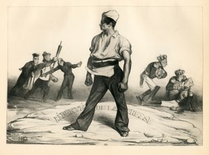La Caricature (1830) politica, Satirico in B & N da Honoré Daumier