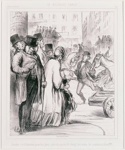 Le Nouveau Paris: Che fortuna per chi ha fretta che le strade siano state allargate (La Nuova Parigi) da Honoré Daumier