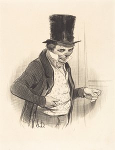 Il portiere nei giri di visita... da Honoré Daumier