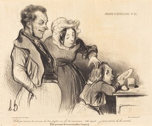 Lolo, chi ami di più, il tuo papà o la tua mamma... da Honoré Daumier