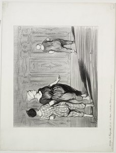 Le bagnanti, tavola 15: È di nuovo lei, una bella moda, Madame Coquardeau! da Honoré Daumier