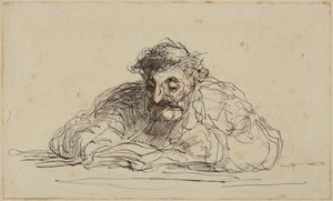 Uomo che legge da Honoré Daumier