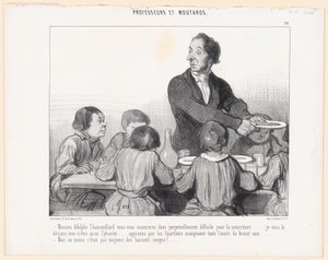 Signor Adolphe Chamouillard, vi mostrerete dunque perpetuamente difficile riguardo al cibo ... ve lo dichiaro, non siete che un sibarita ... sappiate che gli Spartani mangiavano tutto l