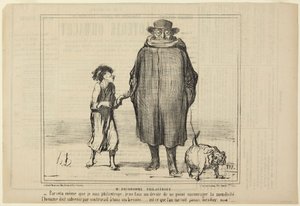 Il signor Prudhomme, filantropo, numero 291 della serie Actualités da Le Charivari da Honoré Daumier