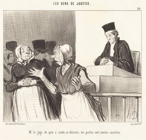 Il signor giudice di pace ha preso la sua decisione... da Honoré Daumier