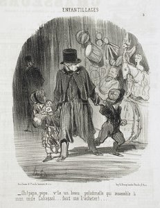 Oh! Papà, papà... ecco un bel Pollicinella... da Honoré Daumier