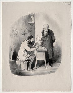 Gli Artisti, tavola 2: Devi modellarmi in questo modo un giorno da Honoré Daumier