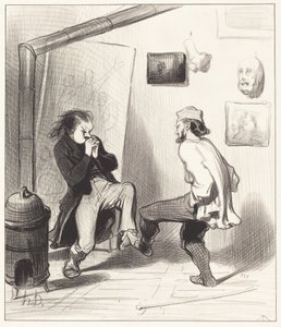 Quando hai bruciato il tuo ultimo cavalletto! da Honoré Daumier