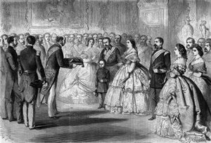La regina Isabella II di Spagna (Isabella di Borbone) (1830-1904) riceve il gran cordone della Legion d