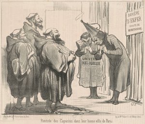 Rientro dei Cappuccini a... Parigi da Honoré Daumier