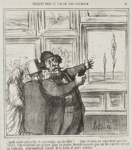 Schizzo fatto al Salon da Daumier, n. 6: Guarda che mondo degenerato e corrotto in cui viviamo... da Honoré Daumier