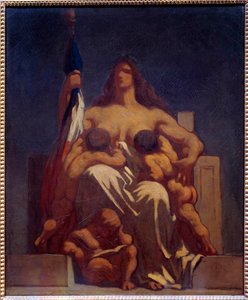 La Repubblica Allegoria della Francia che allatta i suoi figli da Honoré Daumier