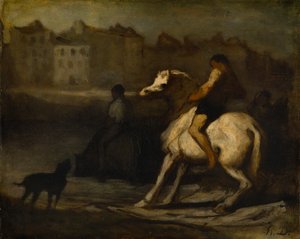 Il luogo di abbeveraggio, riva della Senna, c.1855 da Honoré Daumier