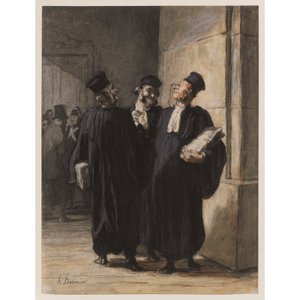 Tre avvocati in conversazione da Honoré Daumier