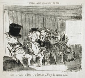 Treno di piacere da Parigi a Saint-Germain... da Honoré Daumier
